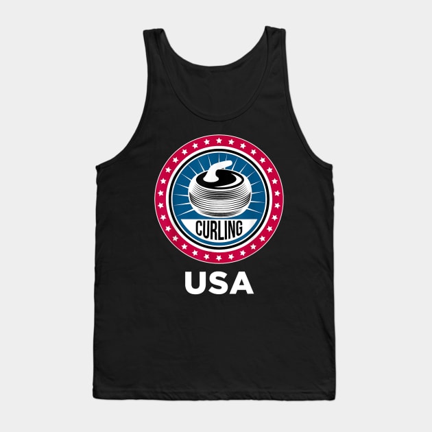 Curling USA Support the Team Tank Top by Derrick Ly